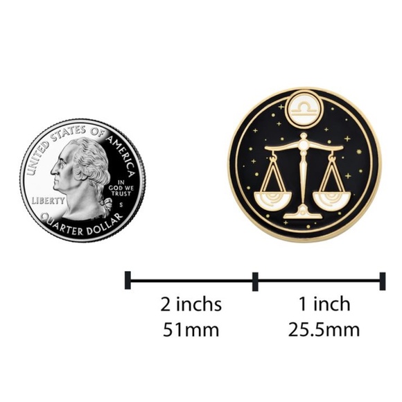Libra Astrological Sign Pin - Star Sign - Picture 2 of 3
